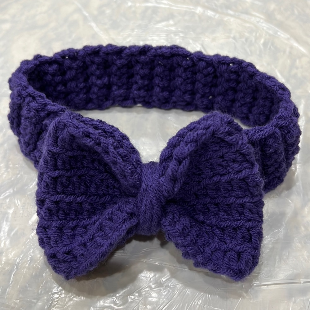 Crochet knit baby headband